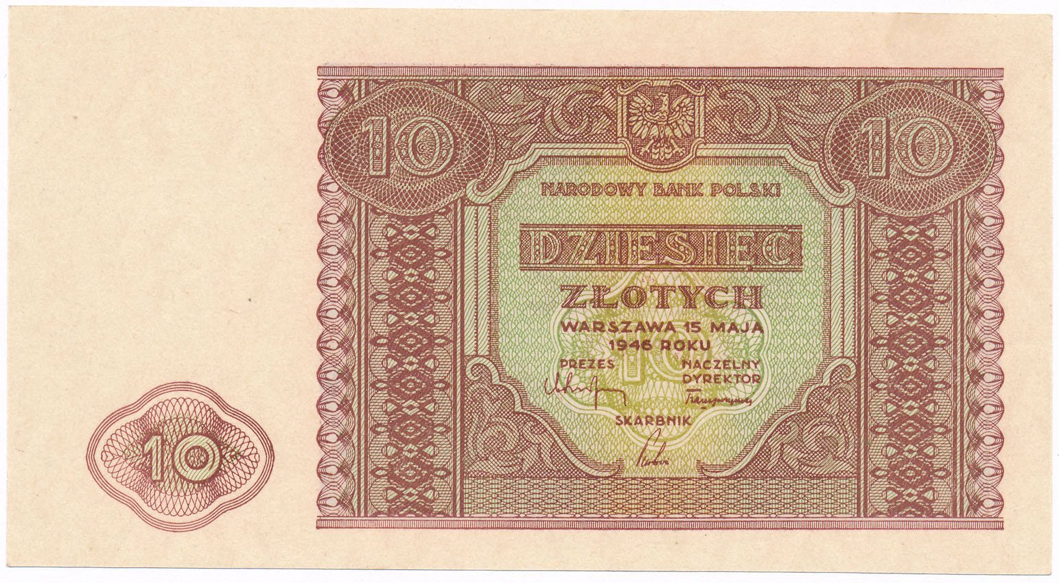 Banknot 10 złotych 1946 (UNC)